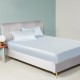 Online Alice Blue 22 Momme Mulberry Silk Fitted Sheet Online Alice Blue 22 Momme Mulberry Silk Fitted Sheet