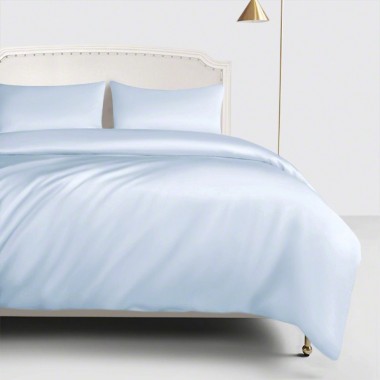Online Baby Blue 22 Momme Mulberry Silk Duvet Cover
