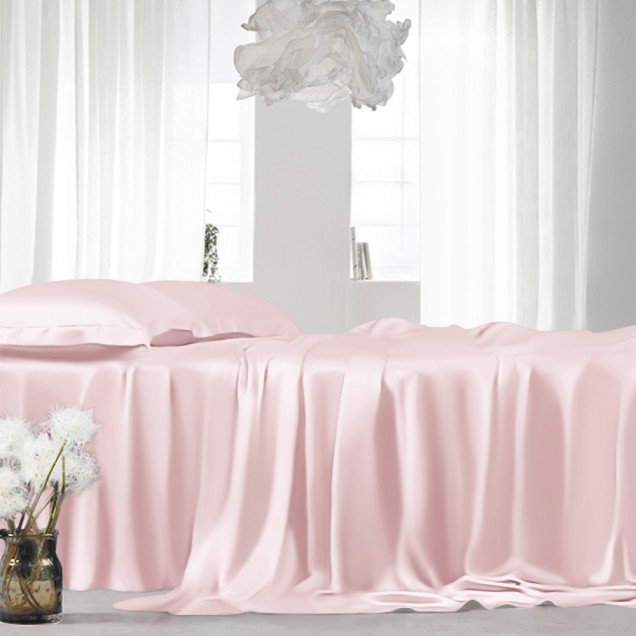 Online Baby Pink 22 Momme Mulberry Silk Sheet Set Online Baby Pink 22 Momme Mulberry Silk Sheet Set