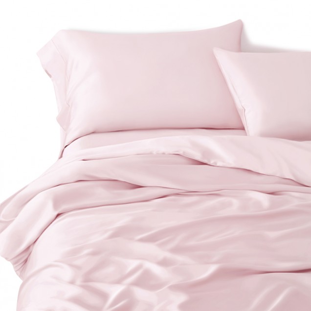 Online Baby Pink 3 PCS 22 Momme Mulberry Silk Duvet Cover Set Online Baby Pink 3 PCS 22 Momme Mulberry Silk Duvet Cover Set