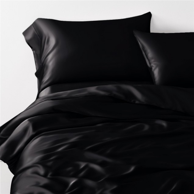 Online Black 22 Momme Mulberry Silk Duvet Cover Online Black 22 Momme Mulberry Silk Duvet Cover