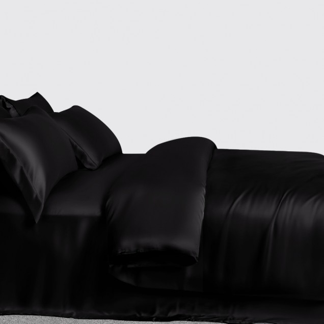 Online Black 3 PCS 22 Momme Mulberry Silk Duvet Cover Set Online Black 3 PCS 22 Momme Mulberry Silk Duvet Cover Set