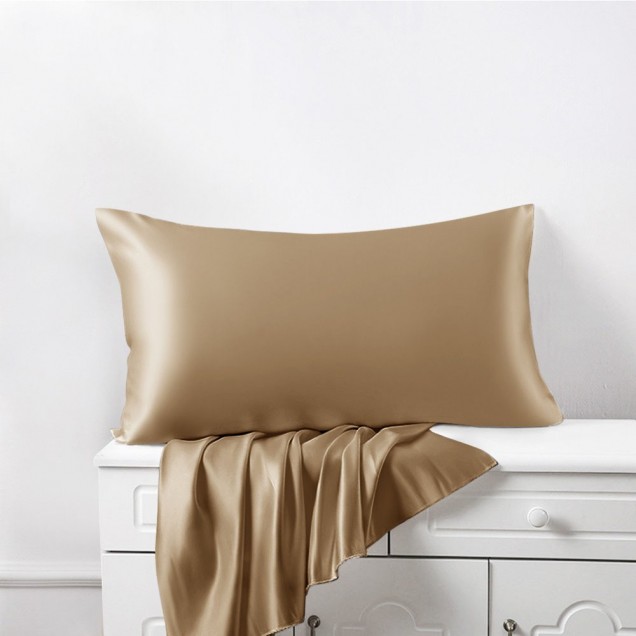 Online Cappuccino 22 Momme Mulberry Silk Pillowcase with Hidden Zipper Online Cappuccino 22 Momme Mulberry Silk Pillowcase with Hidden Zipper