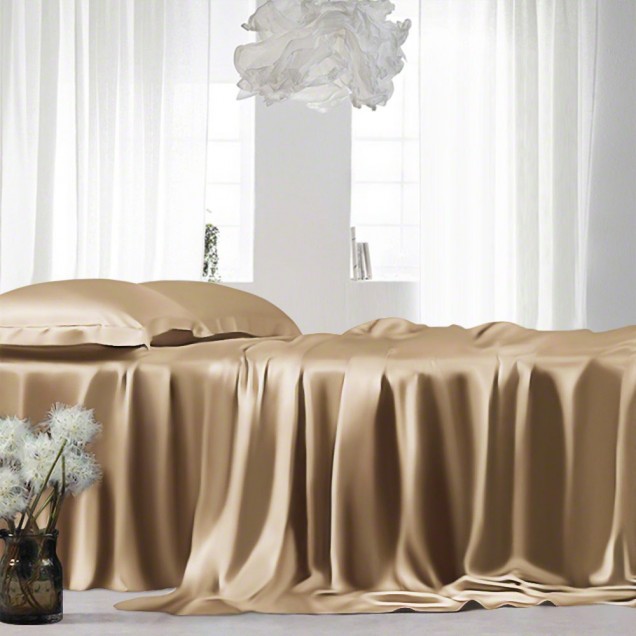 Online Cappuccino 22 Momme Mulberry Silk Sheet Set