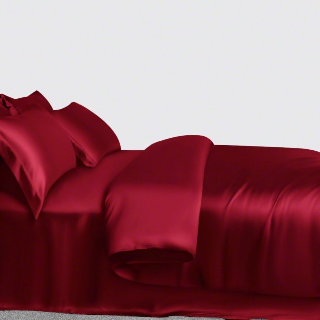 Online Claret 3 PCS 22 Momme Mulberry Silk Duvet Cover Set Online Claret 3 PCS 22 Momme Mulberry Silk Duvet Cover Set