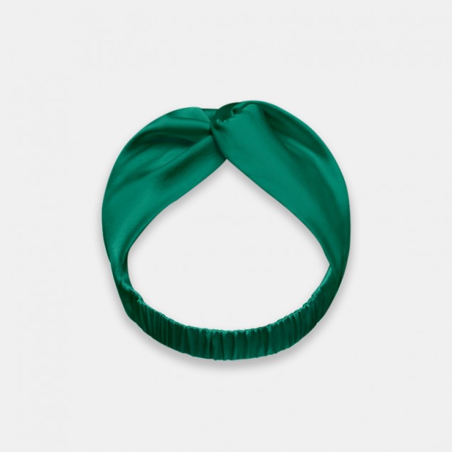 Online Dark Green Mulberry Silk Headband Online Dark Green Mulberry Silk Headband