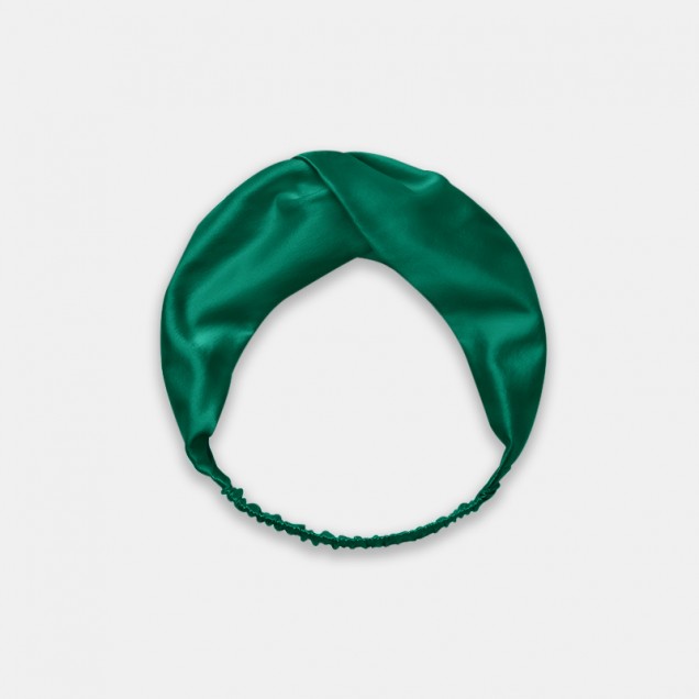 Online Dark Green Mulberry Silk Headband Online Dark Green Mulberry Silk Headband