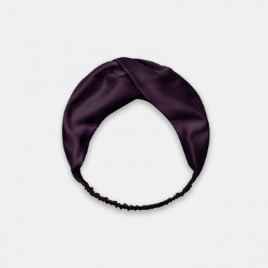 Online Dark Purple Mulberry Silk Headband