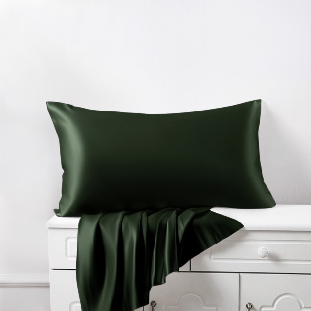 Online Hunter Green Envelope 22 Momme Mulberry Silk Pillowcase Online Hunter Green Envelope 22 Momme Mulberry Silk Pillowcase