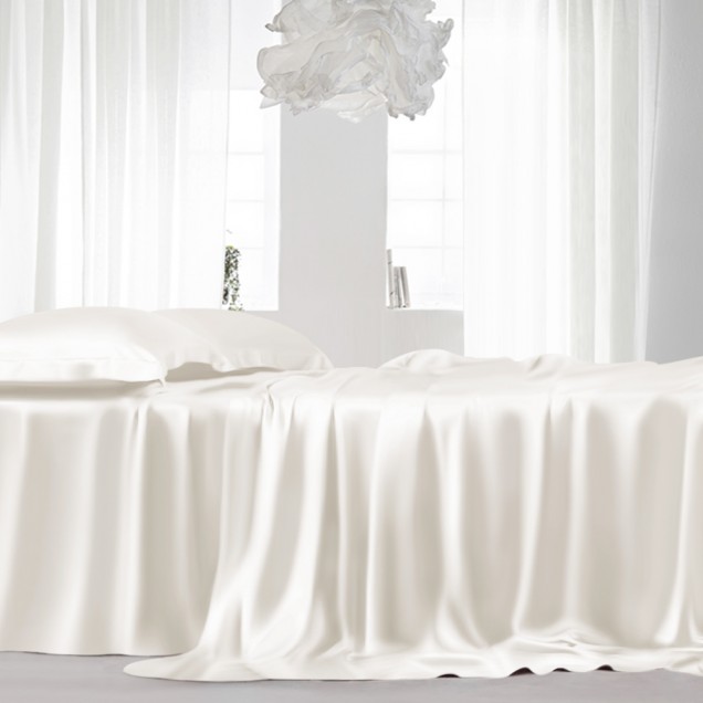Online Ivory 22 Momme Mulberry Silk Sheet Set Online Ivory 22 Momme Mulberry Silk Sheet Set