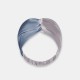 Online Misty Blue & Silver Mulberry Silk Headband