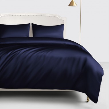 Online Navy 22 Momme Mulberry Silk Duvet Cover