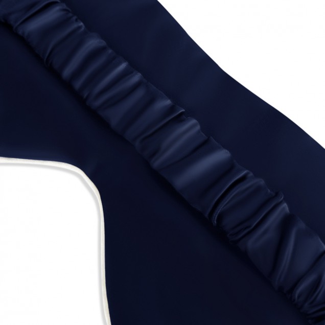 Online Navy & Ivory Suede Rose Silk Eye Mask Online Navy & Ivory Suede Rose Silk Eye Mask