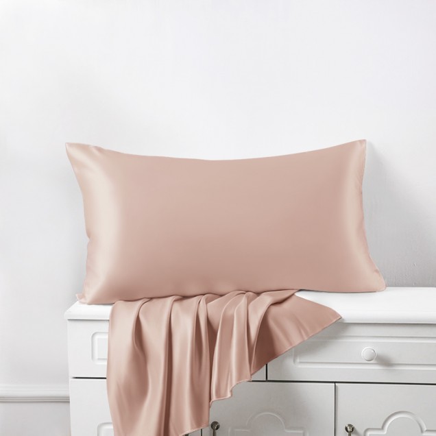 Online Pearl Pink 22 Momme Mulberry Silk Pillowcase with Hidden Zipper