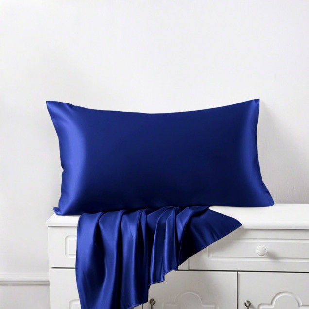 Online Royal Blue 22 Momme Mulberry Silk Pillowcase with Hidden Zipper Online Royal Blue 22 Momme Mulberry Silk Pillowcase with Hidden Zipper