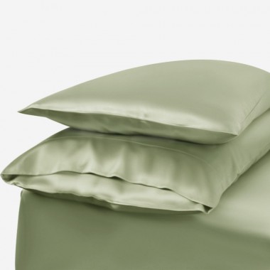 Online Sage Green Envelope 22 Momme Mulberry Silk Pillowcase