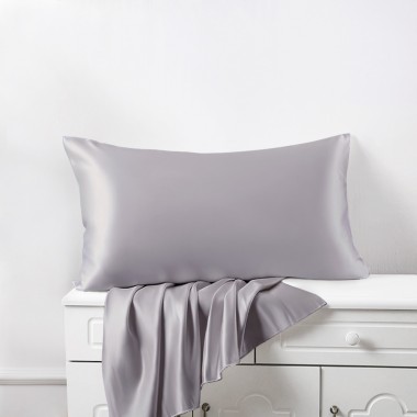 Online Silver 22 Momme Mulberry Silk Pillowcase with Hidden Zipper