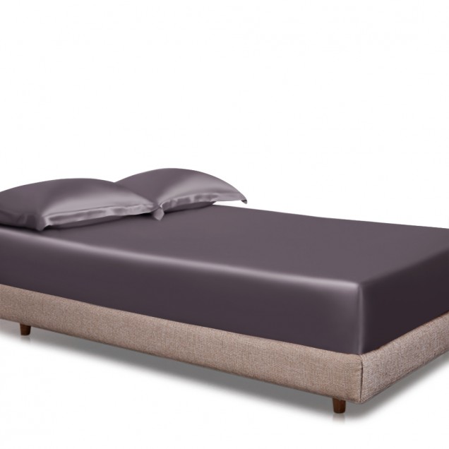 Online Slate Gray 22 Momme Mulberry Silk Fitted Sheet Online Slate Gray 22 Momme Mulberry Silk Fitted Sheet