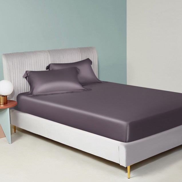 Online Slate Gray 22 Momme Mulberry Silk Fitted Sheet Online Slate Gray 22 Momme Mulberry Silk Fitted Sheet