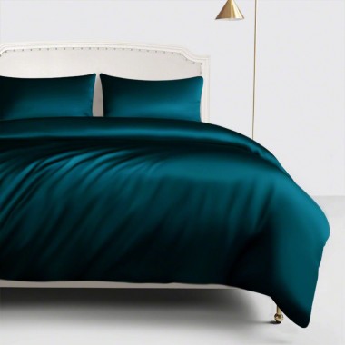 Online Teal 22 Momme Mulberry Silk Duvet Cover