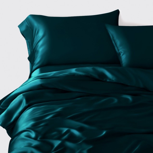 Online Teal 3 PCS 22 Momme Mulberry Silk Duvet Cover Set Online Teal 3 PCS 22 Momme Mulberry Silk Duvet Cover Set