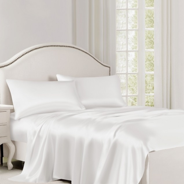 Online White 22 Momme Mulberry Silk Flat Sheet Online White 22 Momme Mulberry Silk Flat Sheet