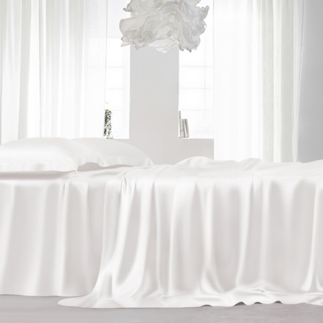 Online White 22 Momme Mulberry Silk Sheet Set Online White 22 Momme Mulberry Silk Sheet Set