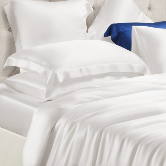 Online White 3 PCS 22 Momme Mulberry Silk Duvet Cover Set Online White 3 PCS 22 Momme Mulberry Silk Duvet Cover Set