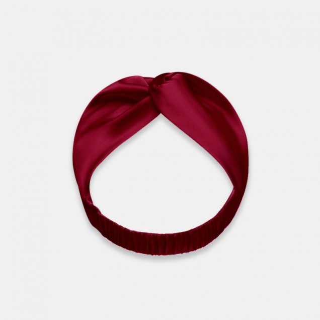 Online Wine Mulberry Silk Headband Online Wine Mulberry Silk Headband